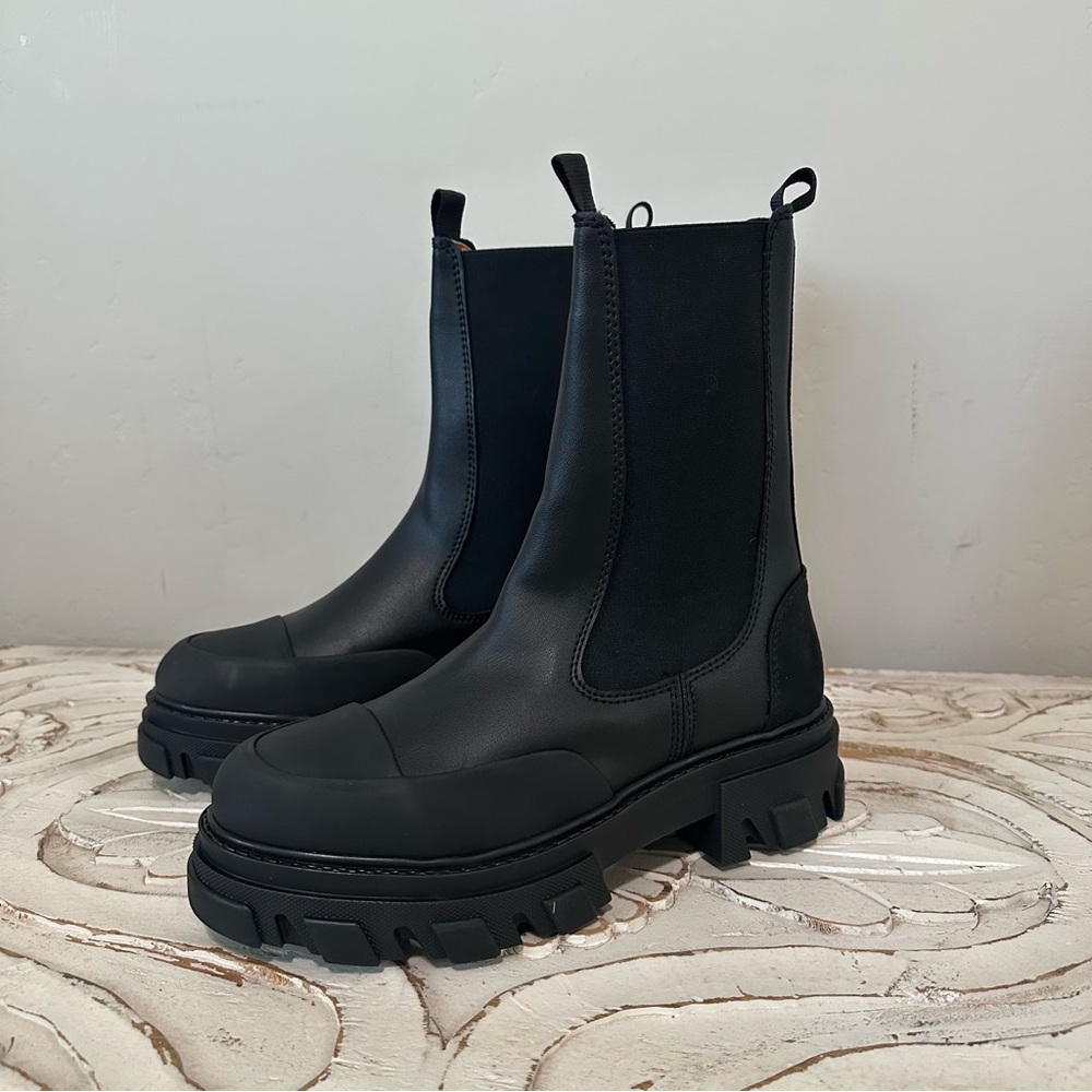GANNI Made In Portugal Mid Cut Chelsea Boots